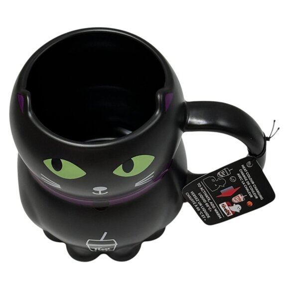 Tim Hortons Mug Black Cat Color Change 20 oz 202 NEW Canada - Picture 9 of 11